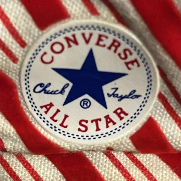 Christmas Candy Cane Converse  All Star High top kids 7 - Picture 10 of 10